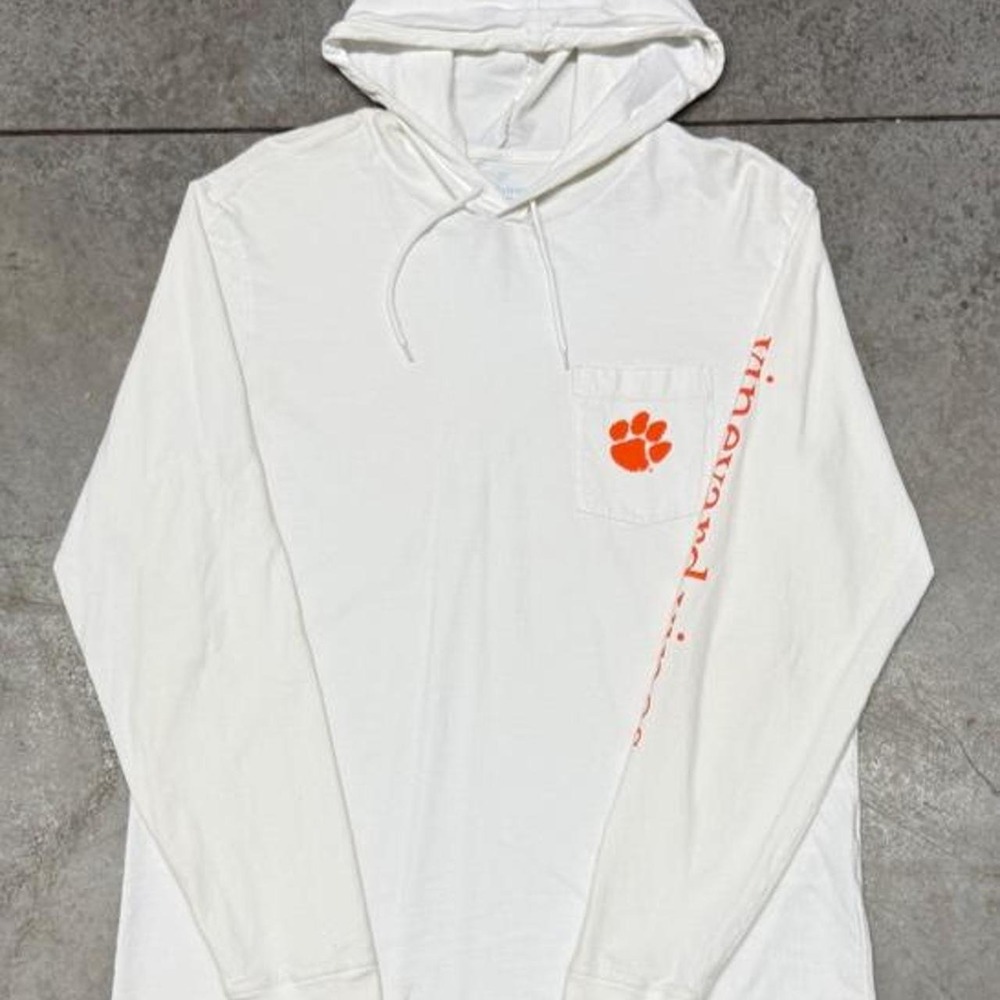 Clemson Tigers Vineyard Vines Lightweight Hoodie Shirt Sz Medium